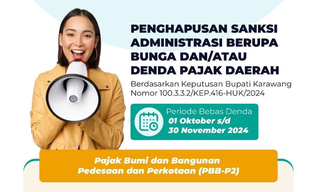 Program Bebas Denda Pajak Daerah Bapenda Karawang hingga 30 November 2024