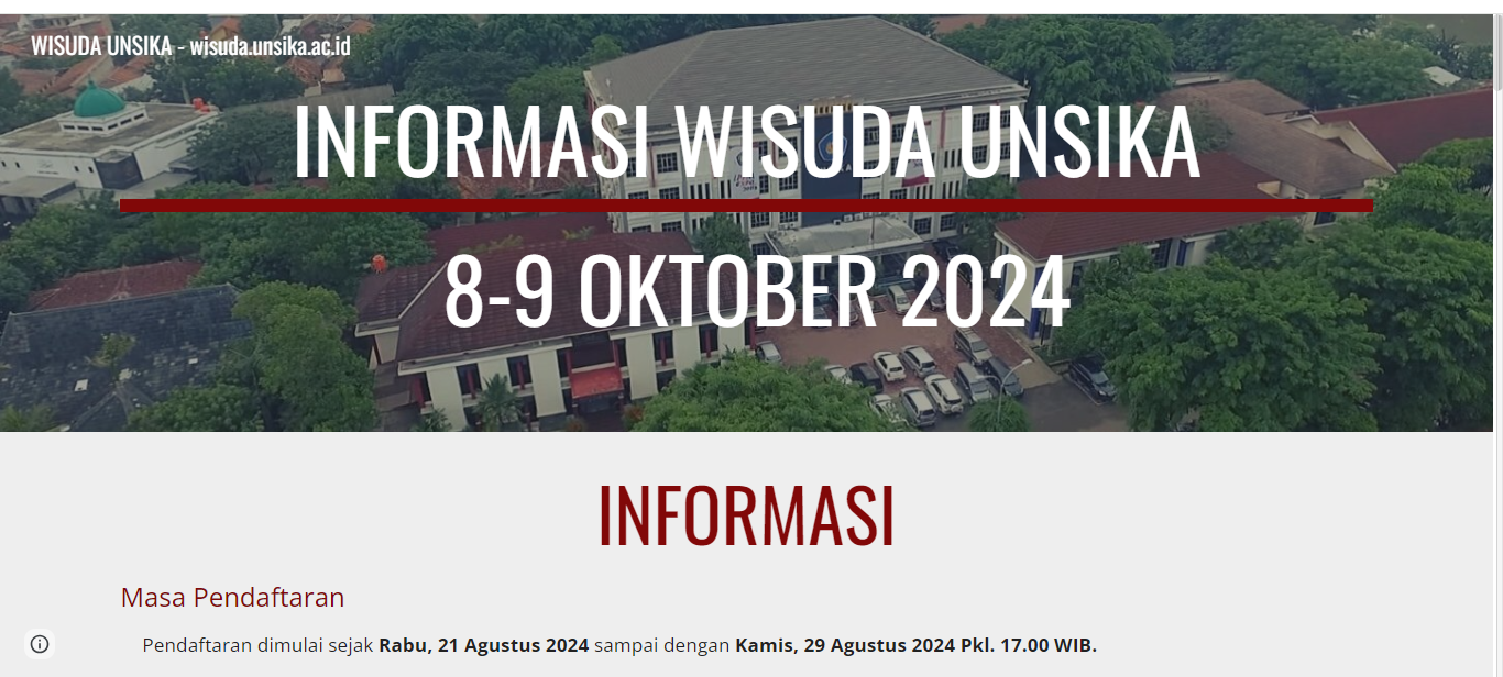 Jadwal Wisuda Unsika September Diundur jadi Oktober 2024, Simak Informasi Terbarunya di sini