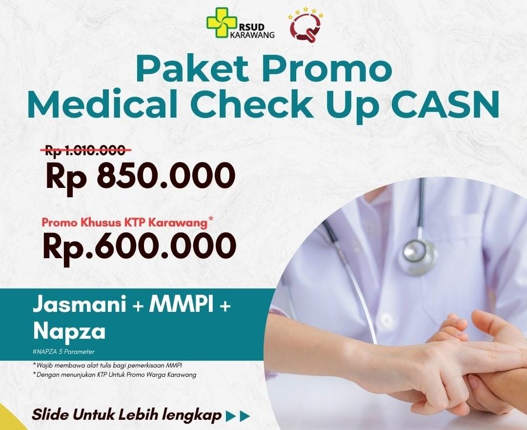 RSUD Karawang Gelar Promo Medical Check Up untuk Calon ASN, Simak Informasinya 