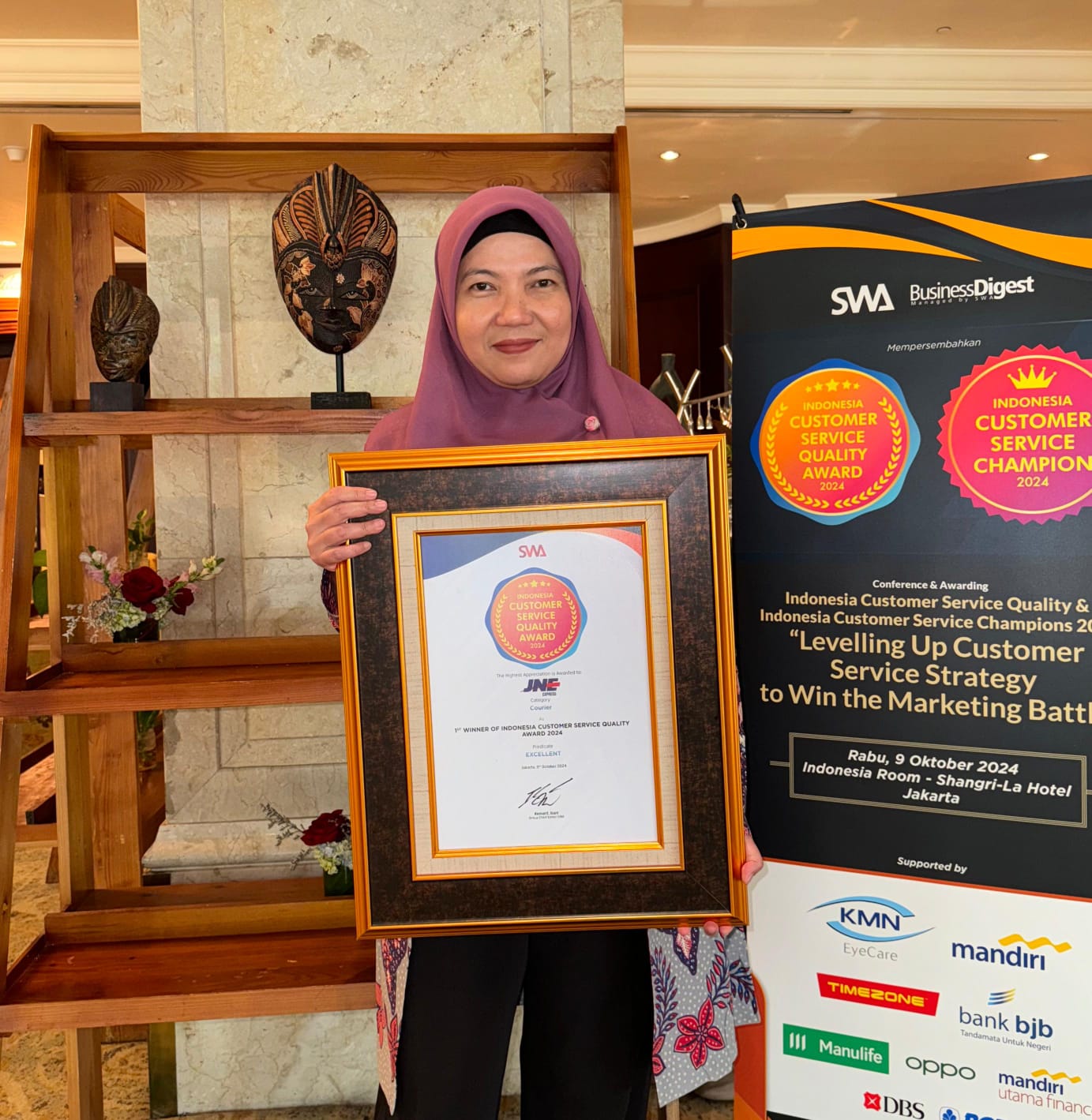 JNE Raih Indonesia Customer Service Quality Award 2024, Kategori Kurir dengan Predikat 'EXCELLENT'