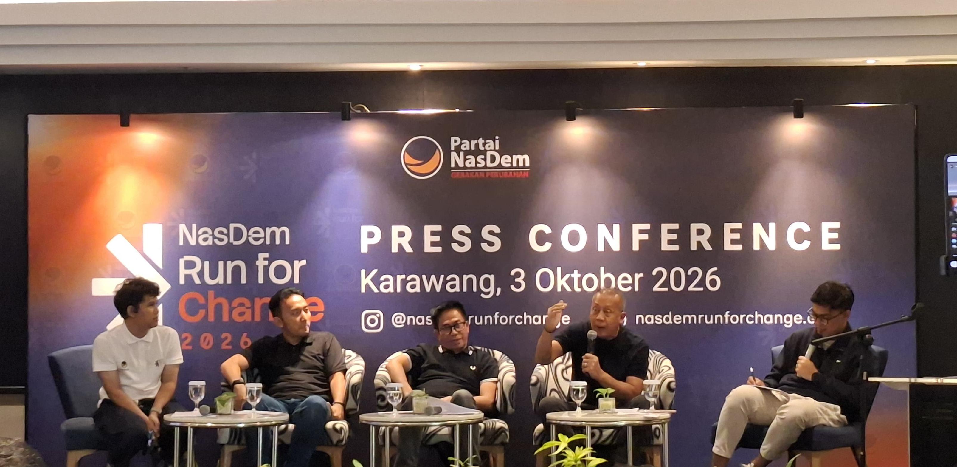 Pendaftaran Dibuka 4 Oktober, NasDem Run for Change 2026 Targetkan 10 Ribu Pelari di Karawang