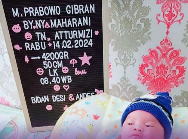 Lahir di Hari Pemilu, Bayi Ini Diberi Nama M Prabowo Gibran, Netizen: Baru Lahir Udah Jadi Presiden dan Wakil 
