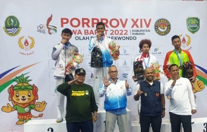 Gilairan Atlet Taekwondo Kabupaten Bekasi Boyong Medali Perak