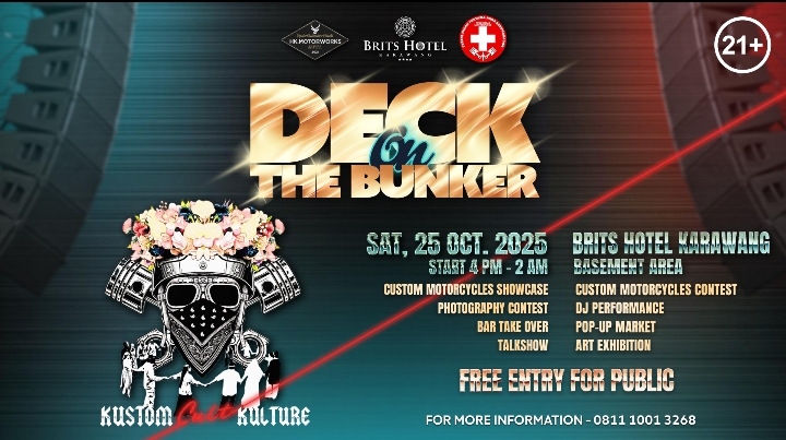 Deck on The Bunker: Kustom Cult Kulture – Brits Hotel Karawang Jadi Wadah Kolaborasi Komunitas Otomotif