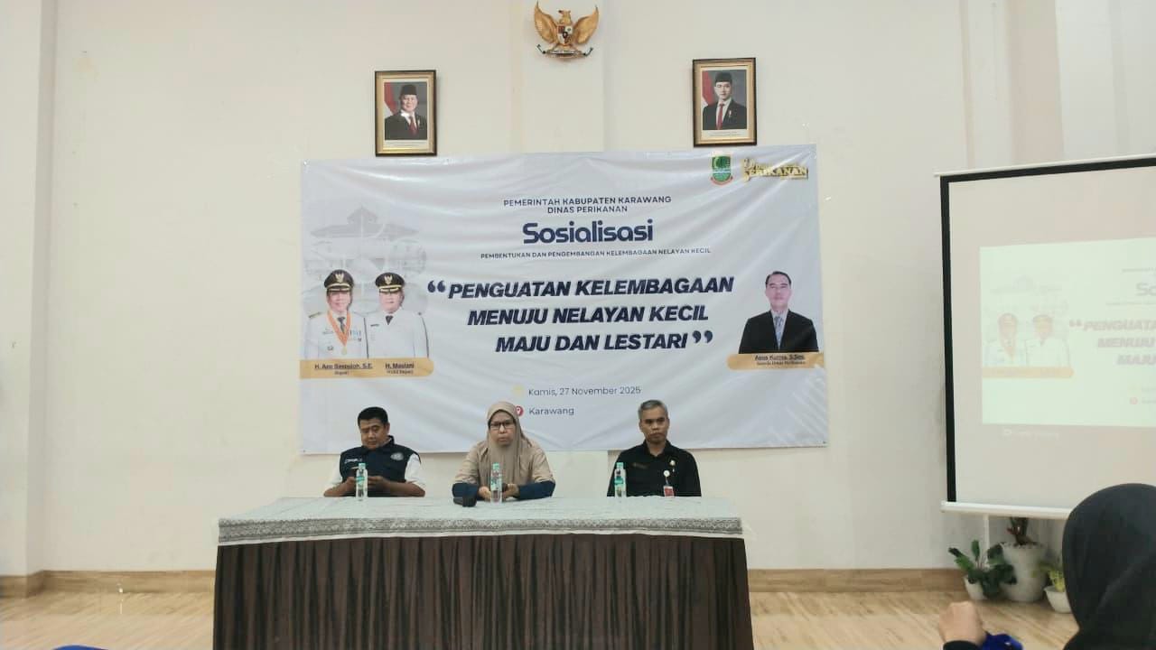 Dinas Perikanan Karawang Gelar Sosialisasi Pembentukan dan Pengembangan Kelembagaan Nelayan Kecil