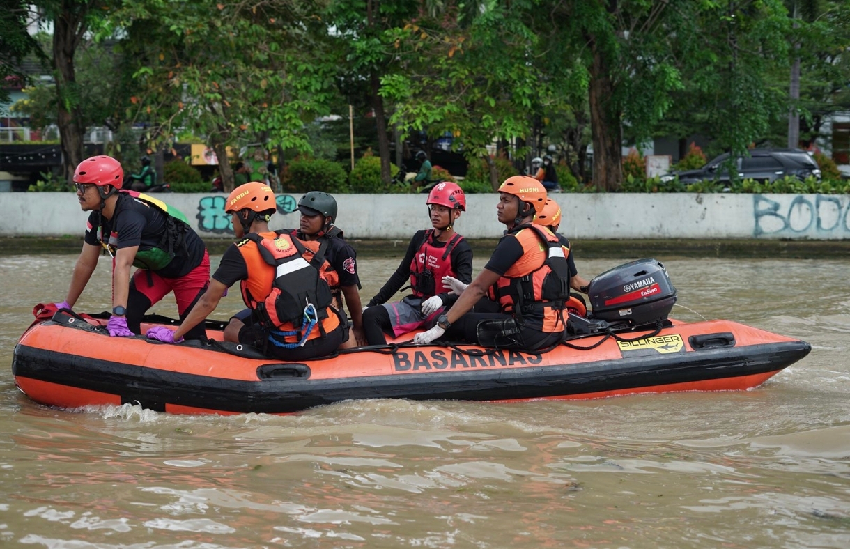 Latihan SAR Gabungan Antisipasi Banjir Digelar di Kota Bekasi