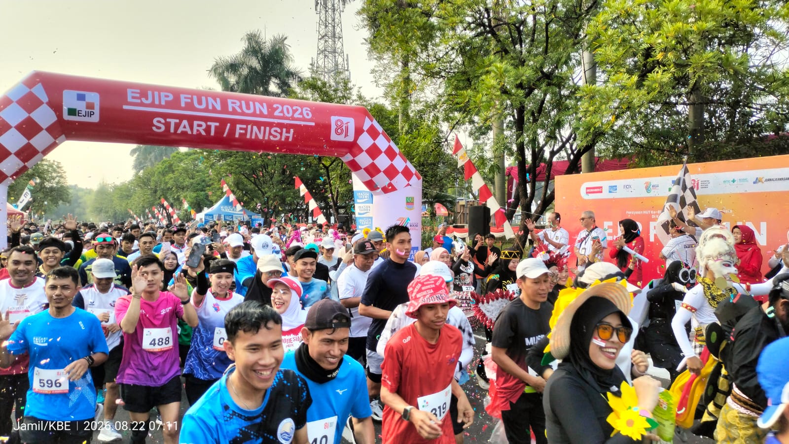 Ratusan Pelari Ikut EJIP Fun RUN 2026, Adu Semangat Pekerja hingga Ekspatriat HUT Kemerdekaan RI