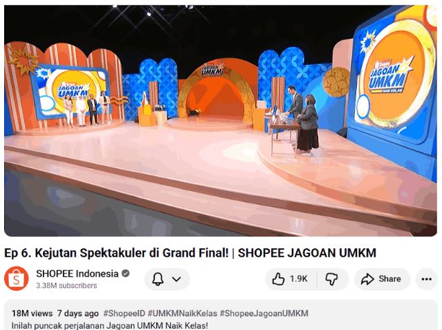 Tembus 85 Juta Views, Shopee Jagoan UMKM Naik Kelas Bawa Semangat UMKM Indonesia Secara Luas