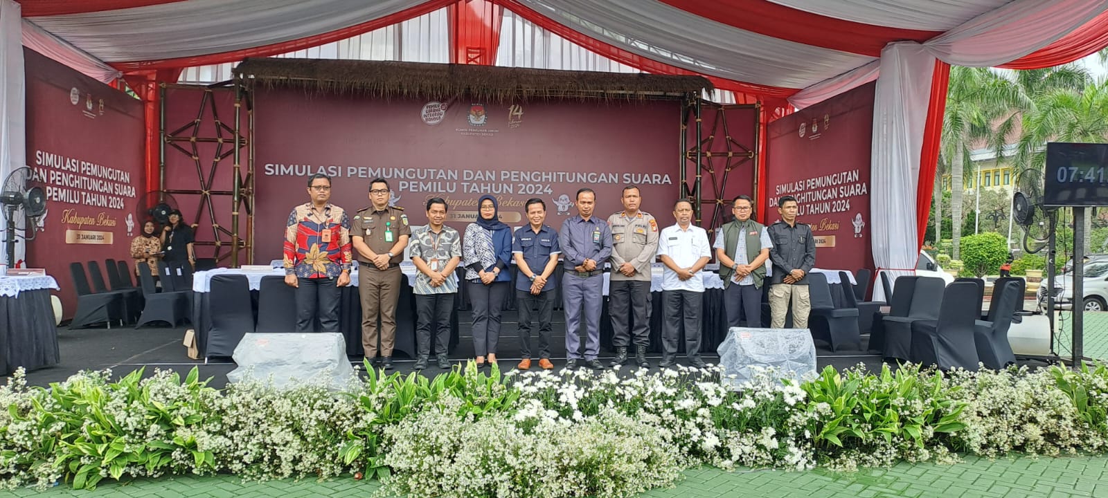 KPU Kabupaten Bekasi Gelar Simulasi Persiapan Pelaksanaan Pencoblosan Pemilu 2024