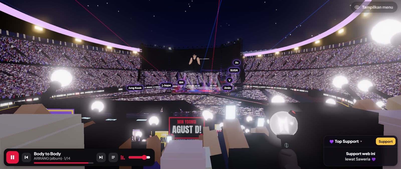Penasaran Seat View Konser BTS? ARMY Indonesia Bisa Coba Simulasi 3D Ini