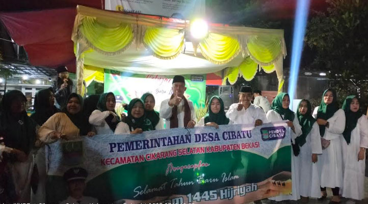 Serunya Pawai Obor Warga Cibatu Cikarang Selatan Rayakan Tahun Baru Islam 