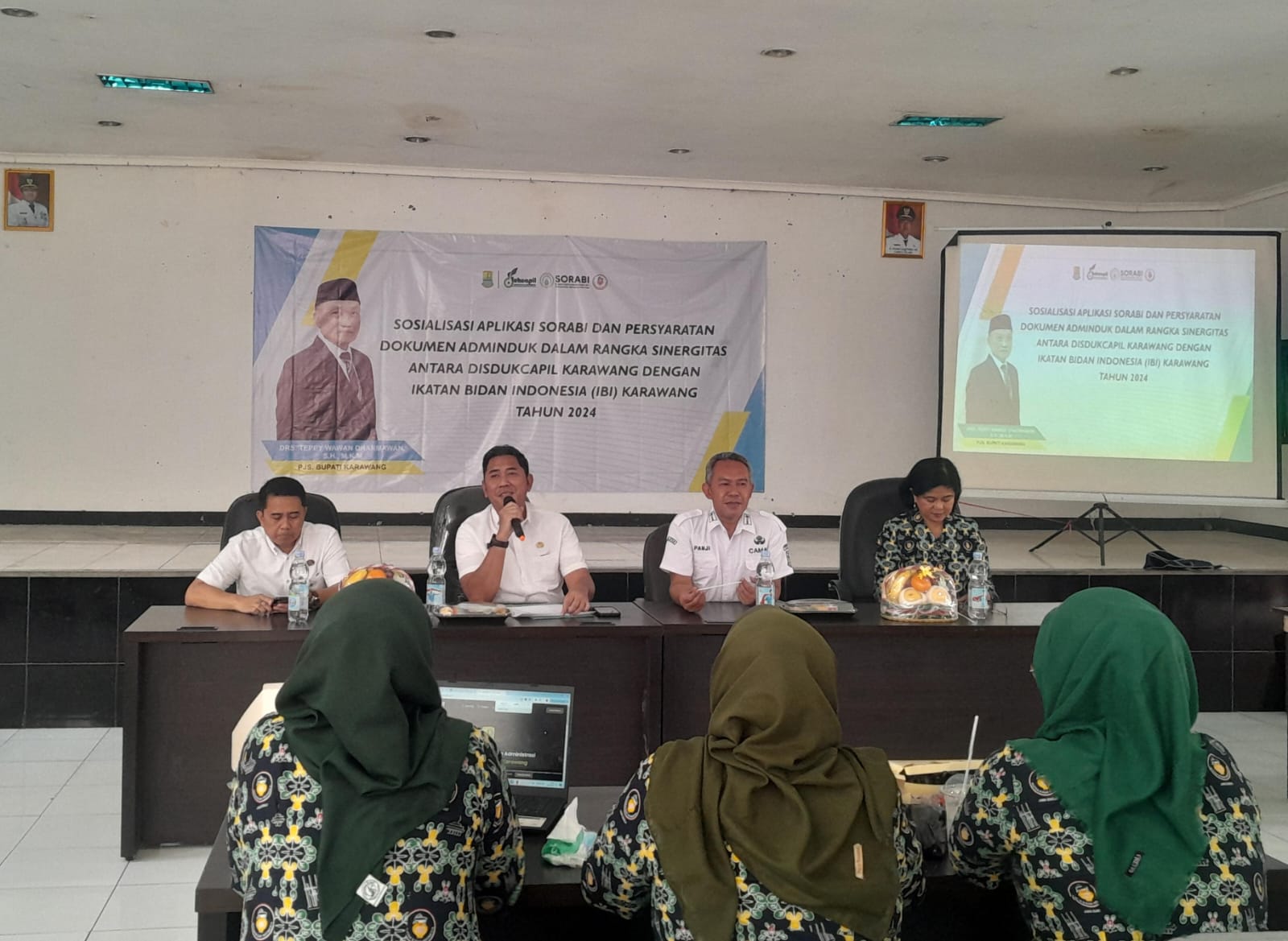 Bangun Sinergitas dengan IBI Karawang, Disdukcapil Gelar Sosialisasi Aplikasi SORABI