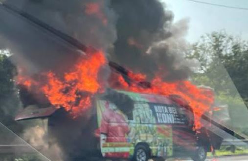 Mobil Bertuliskan KONI Kota Bekasi Terbakar di Tol Cipali, Kemacetan Hingga 5 Kilometer, Begini Kronologisnya