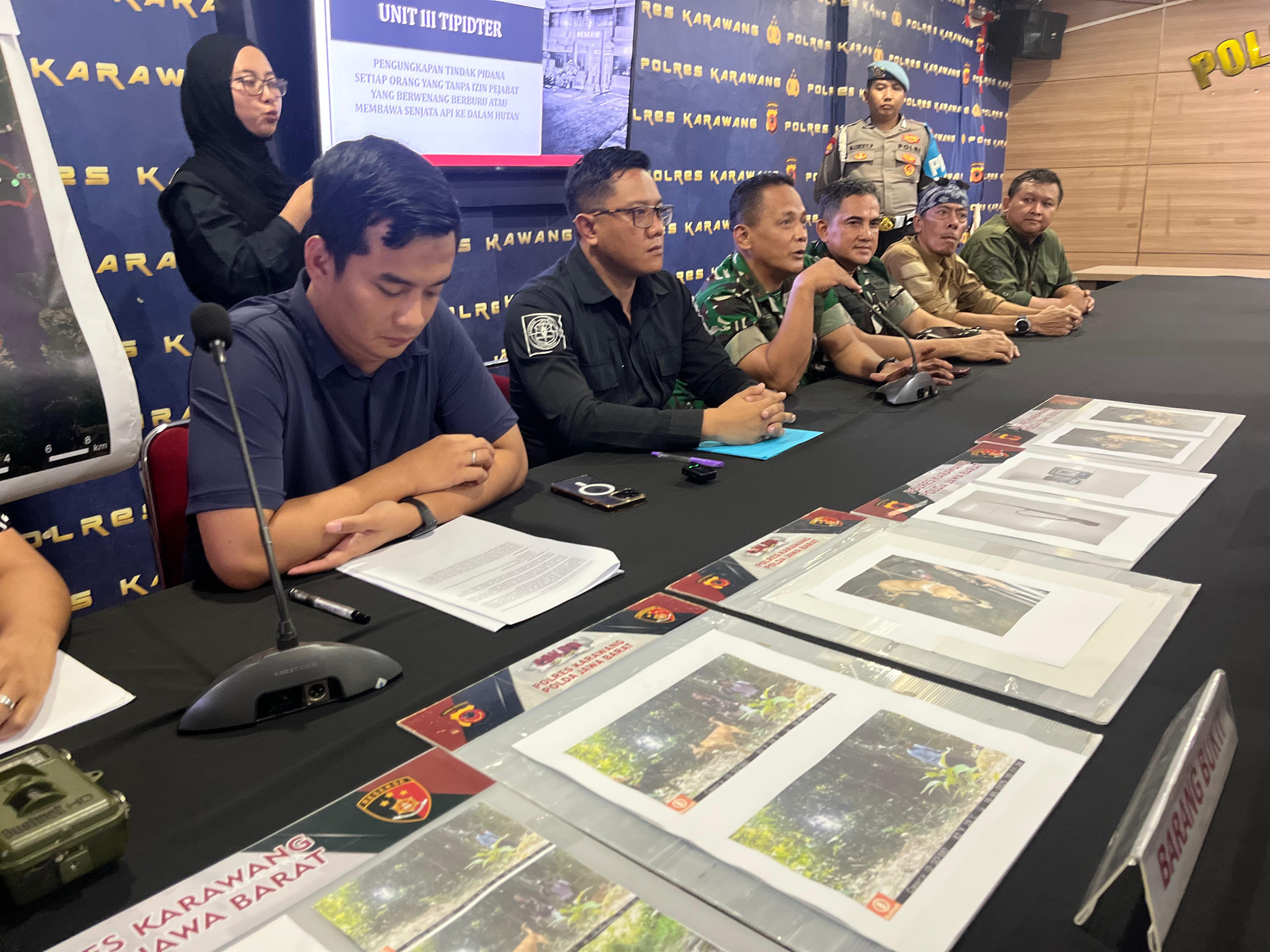 Polisi Tangkap Lima Pemburu Macan Tutul di Sanggabuana Karawang Selatan