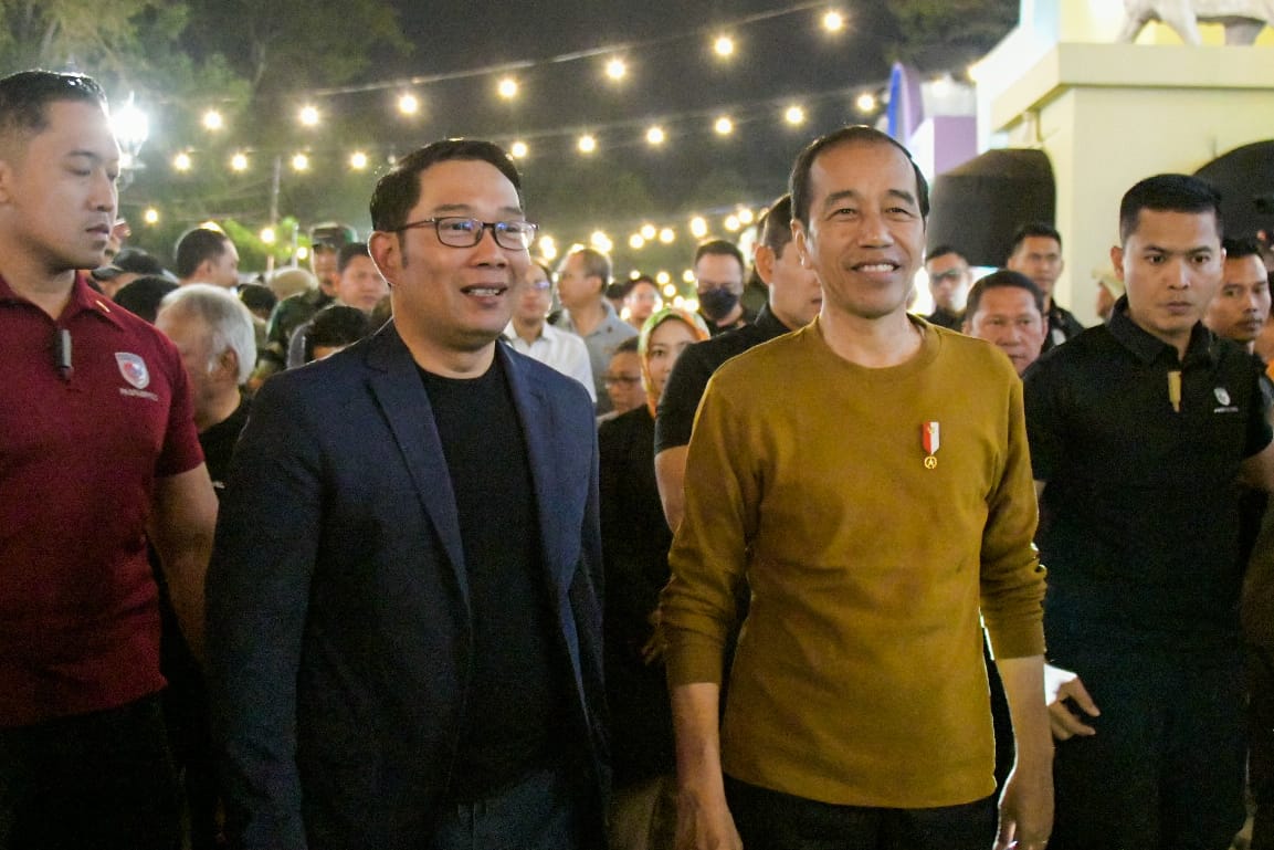 Keren..Presiden Jokowi Ngopi di Park Cikutra Pasar Kreatif Jabar