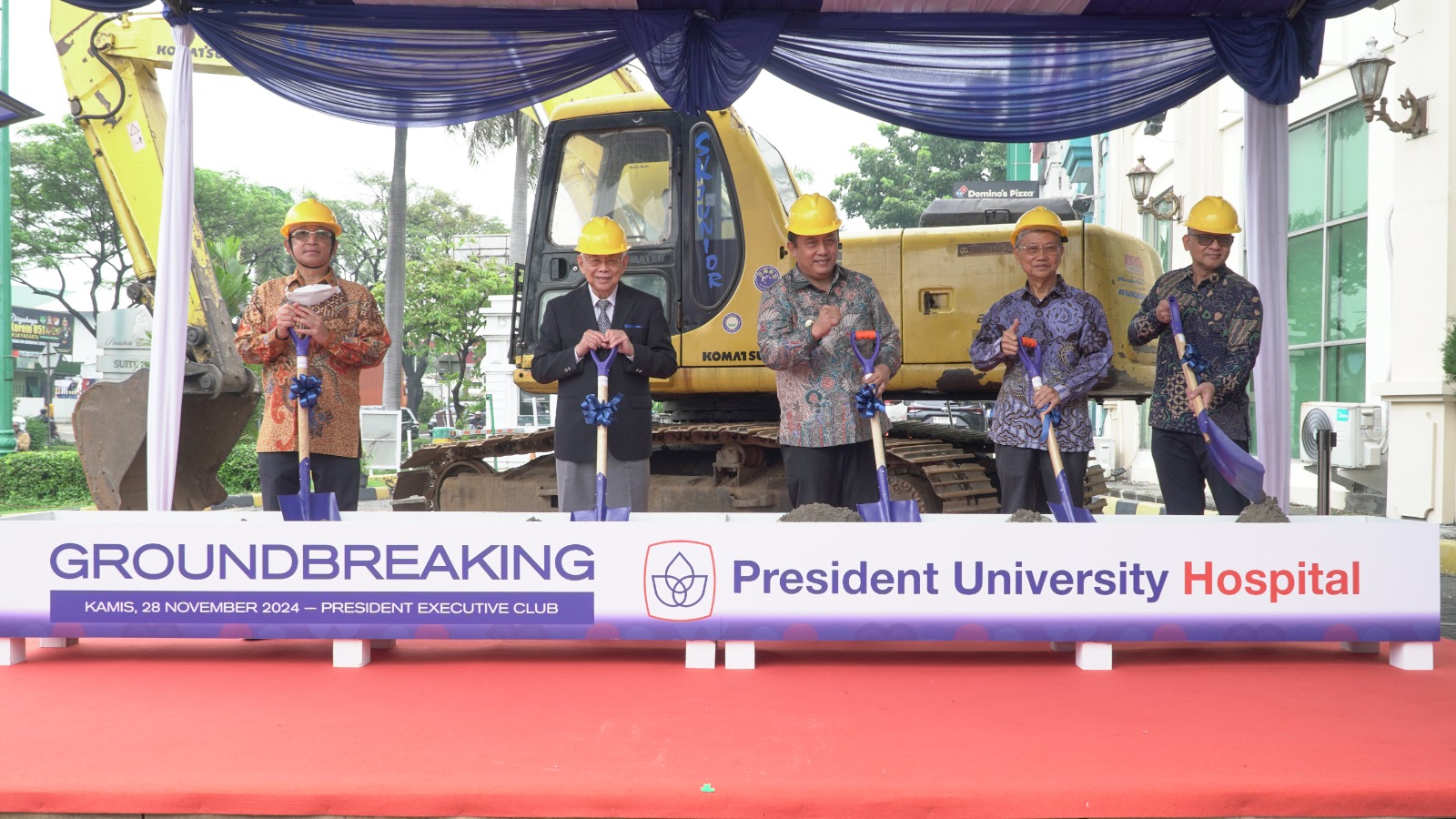 Presuniv Perkuat Pendidikan Kesehatan dengan Lakukan Groundbreaking President University Teaching Hospital