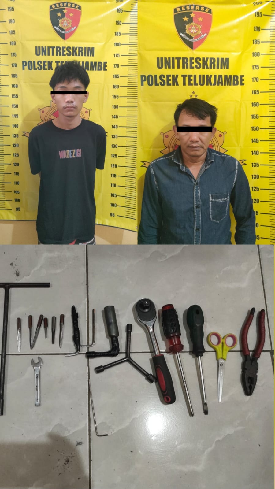 Berbekal Linggis dan Kunci L, Dua Maling Motor di Telukjambe Timur Diringkus