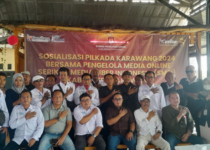 KPU Bersama SMSI Karawang Gelar Sosialisasi Pilkada 2024