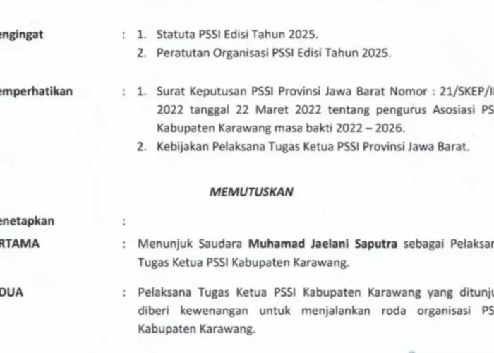 Tolak Penunjukan Plt Ketua Askab PSSI Karawang, 35 Klub Protes Keputusan Sepihak