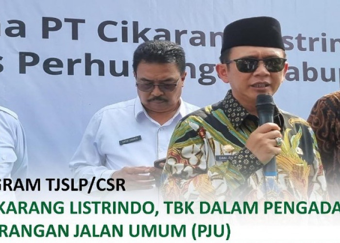 Bappeda Kabupaten Bekasi Saksikan Serah Terima Program CSR Pemasangan PJU dari PT Cikarang Listrindo