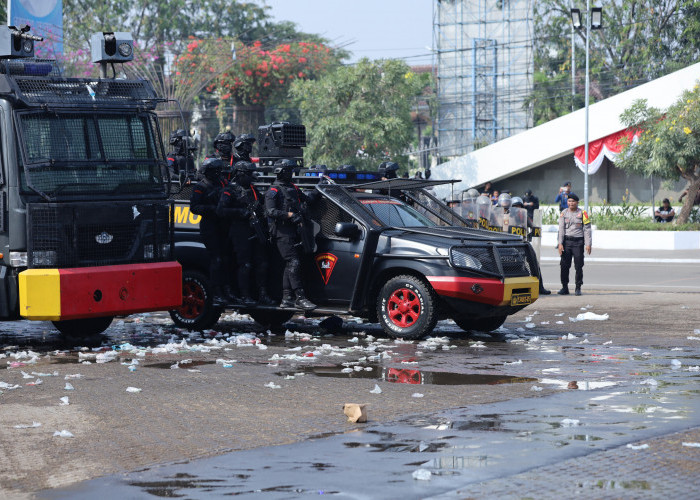 Sukseskan Pilkada, Polres Karawang Gelar Simulasi Sispamkota