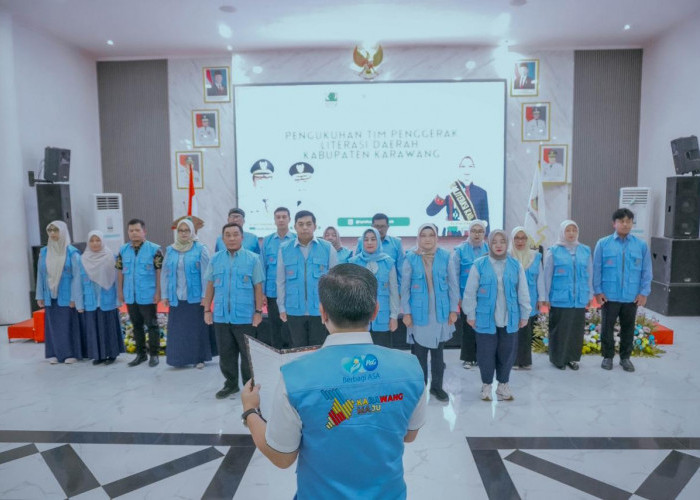 Pekan Literasi Daerah Karawang 2026 Bergulir, Bupati Aep Tancap Gas Kukuhkan Tim Penggerak Literasi Daerah