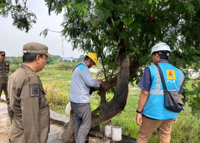 Satpol PP Karawang dan PLN Tertibkan kWh Meter Ilegal di Akses Tol Karawang Barat