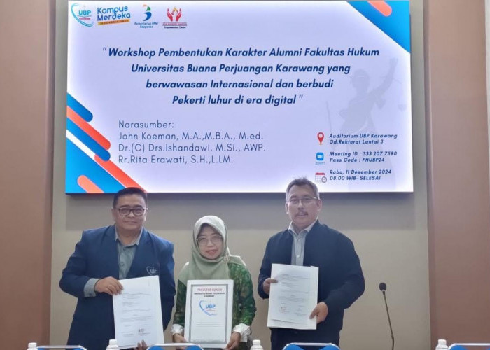 Fakultas Hukum UBP Karawang Gelar kegiatan Workshop Soft Skill bagi Mahasiswa Fakultas Hukum