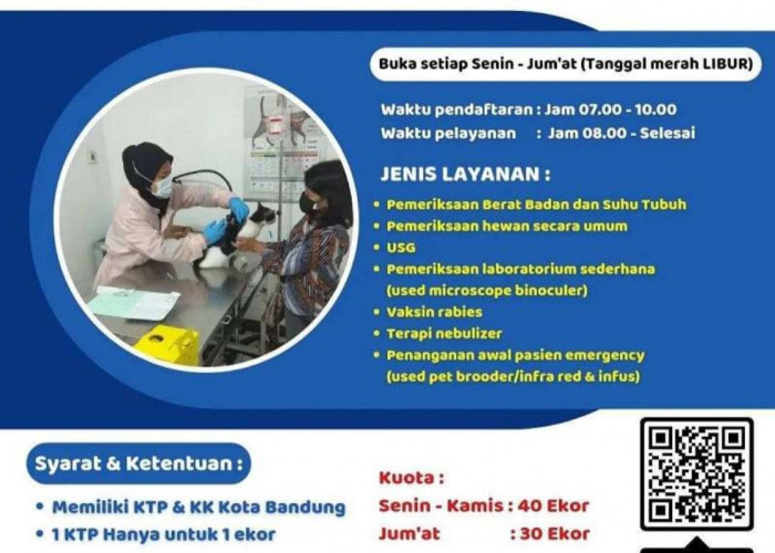 Vaksinasi Rabies Gratis Digelar di Kota Bandung