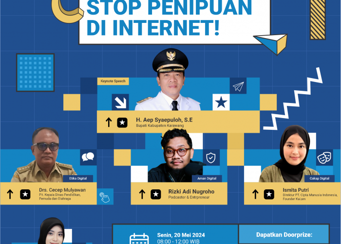 Kominfo RI Gandeng Disdikpora Karawang Tingkatkan Literasi Digital, Kampanye Stop Penipuan di Internet