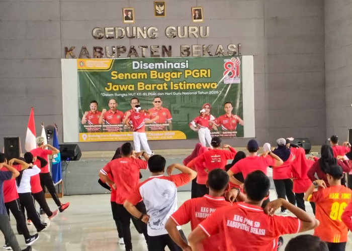 PGRI Kabupaten Bekasi Gencarkan Senam Bugar Jabar Istimewa