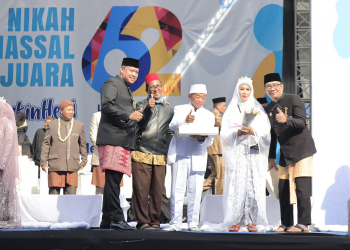 Nikah Massal Juara Bukti Cinta Festival di Bekasi Diikuti 280 Pasangan 