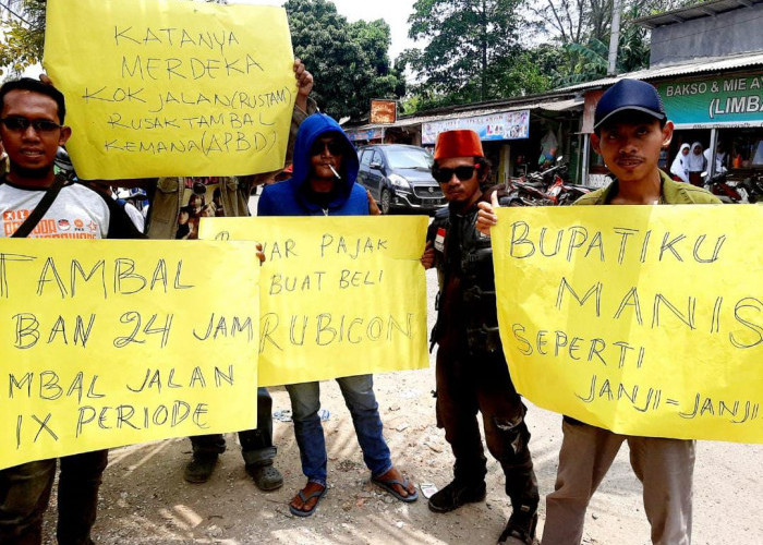 Gema Cikamaya Ancam Demo Lebih Besar Tolak Tambal Sulam Perbaikan Jalan Cikalong-Cilamaya