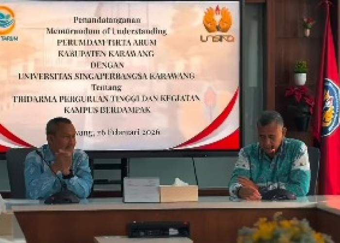 Perumdam Tirta Tarum dan Unsika Teken MoU Tridarma Perguruan Tinggi