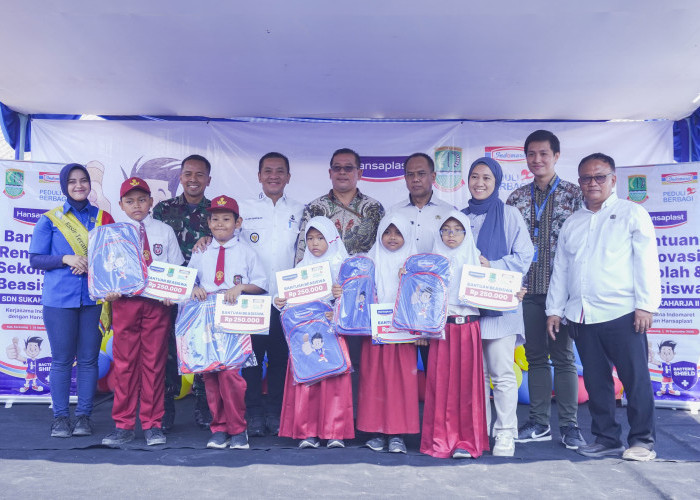 Indomaret dan Hansaplast Renovasi SDN Sukaharja 2 di Karawang, Salurkan Juga Beasiswa dan Peralatan Sekolah