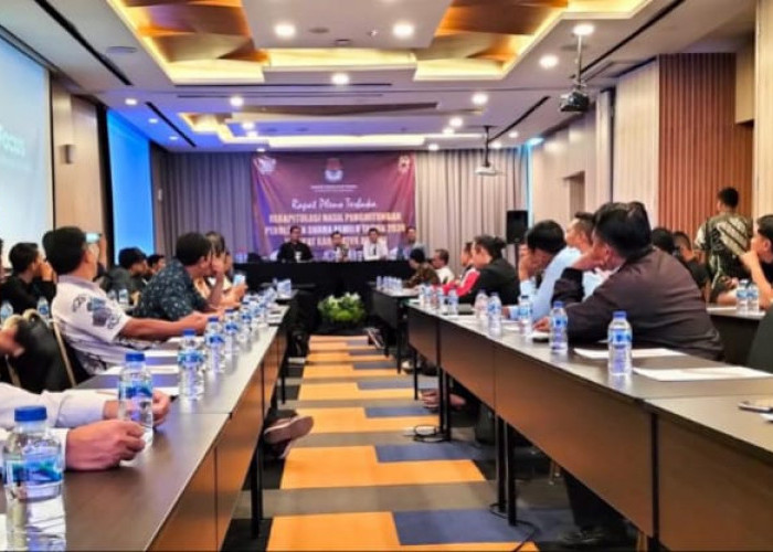 KPU Kabupaten Bekasi Gelar Pleno Terbuka Rekapitulasi Hasil Penghitungan Suara Pemilu di Hotel Harper Cikarang