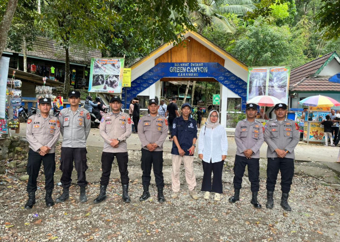 Puncak Libur Lebaran 2026: Green Canyon Karawang Tetap Kondusif, Polisi Siaga Penuh 