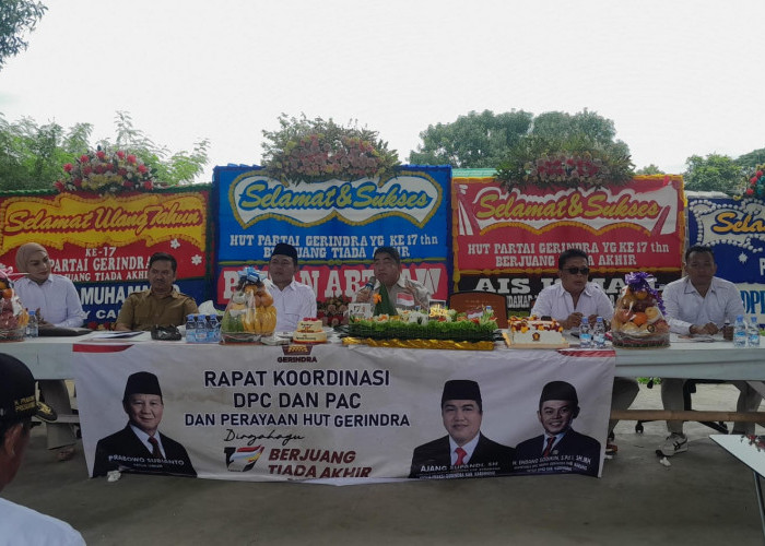 DPC Partai Gerindra Karawang Gelar Tasyakuran HUT ke-17 dengan Sederhana dan Bermakna