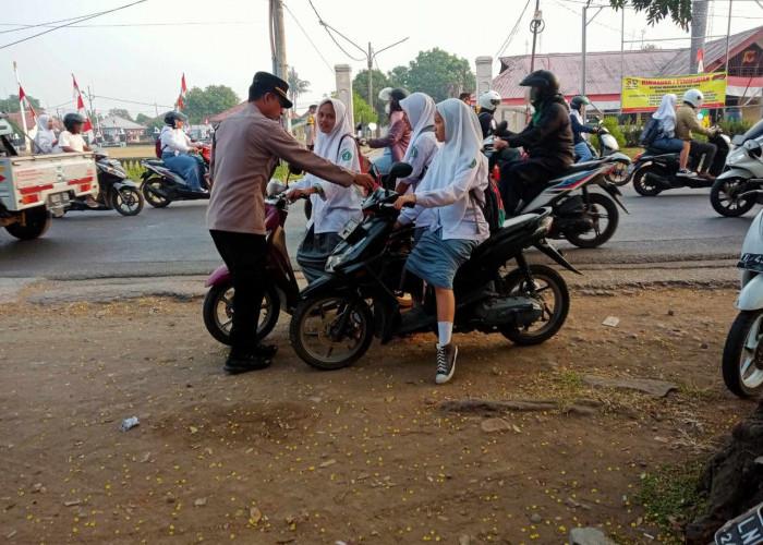 Ratusan Pelajar Terjaring Razia Tertib Lalu Lintas Polsek Telagasari 