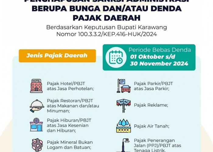 Bapenda Karawang Buka Program Bebas Denda Pajak Daerah sampai 30 November 2024