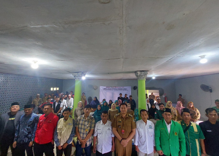 Pesta Demokrasi Sebentar Lagi, Desa Tanjung Sari Gelar Deklarasi Pemilu Damai 2024