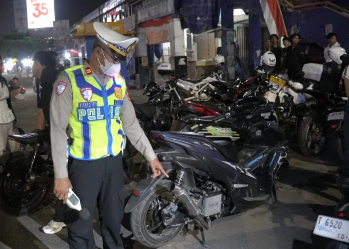 Razia Knalpot Brong, Satlantas Polresta Karawang Jaring 150 Kendaraan