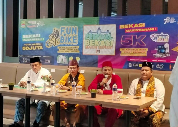 Disbudpora Meriahkan HUT Kabupaten Bekasi Adakan Kick Off Fun Bike dan Night Run