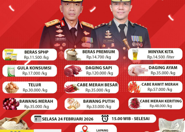 Ringankan Beban Warga saat Ramadhan, Polres Karawang Gelar Gerakan Pangan Murah di Lapangan Karang Pawitan