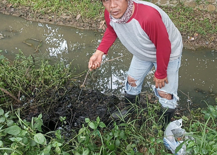 Orang Tak Bertanggungjawab Buang Limbah Cair Berbahaya di Kawasan Hutan Kota Karangpawitan