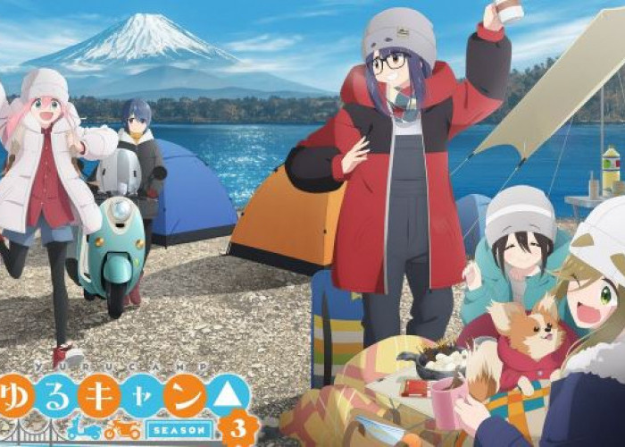 Nonton Yuru Camp Season 3 Episode 9 sub Indo: 'Wisata Motor dan Tur Sakura'
