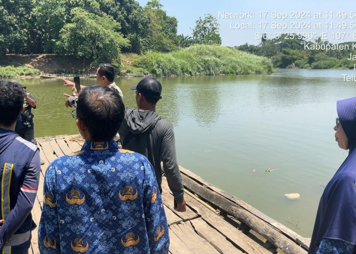 Muncul Fenomena Semburan Air Hitam di Sungai Citarum, DLH Karawang Bersurat ke Badan Geologi Kementrian ESDM