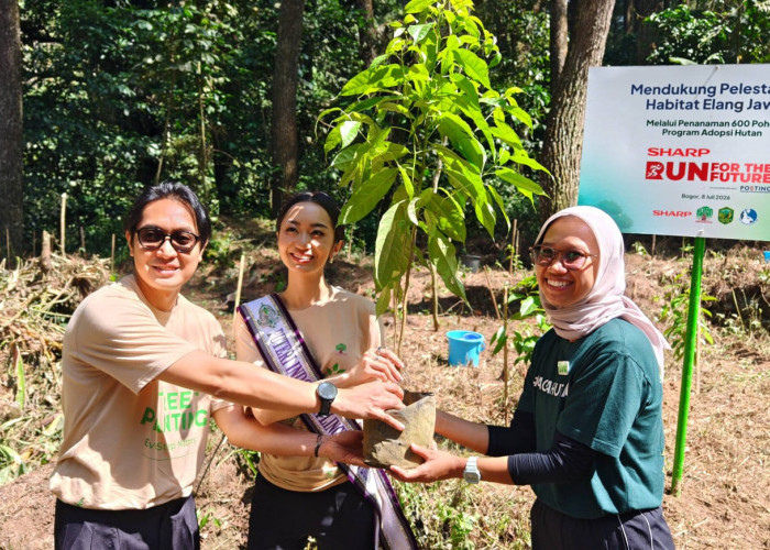 Ubah Langkah Pelari Jadi 600 Pohon, Aksi Nyata Sharp Indonesia Selamatkan Habitat Elang Jawa