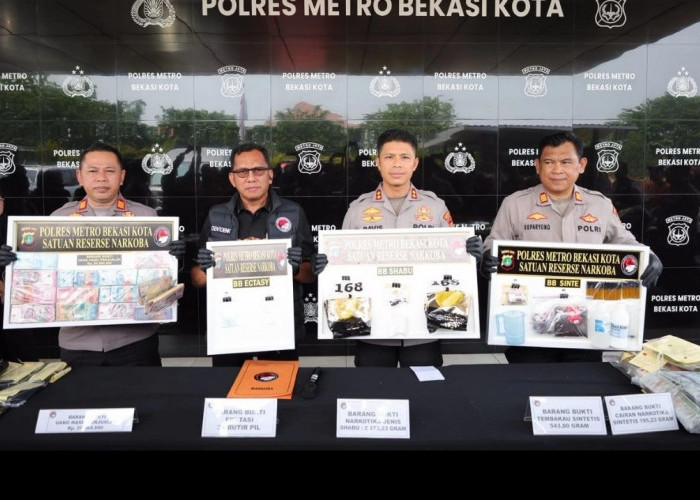 Operasi Nila Jaya Bekasi Bongkar Kasus Narkoba, 74 Tersangka Diciduk
