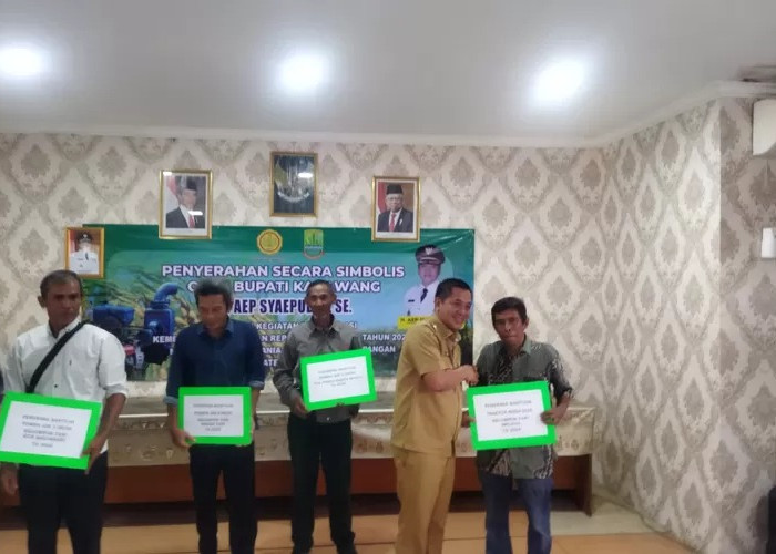  57 Kelompok Tani di Karawang Dapat Bantuan Mesin Pompa Air dari Kementerian Pertanian